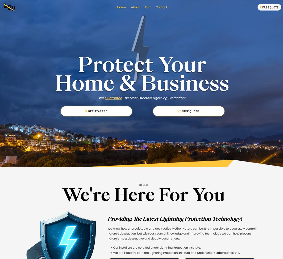 Screenshot of the New Website