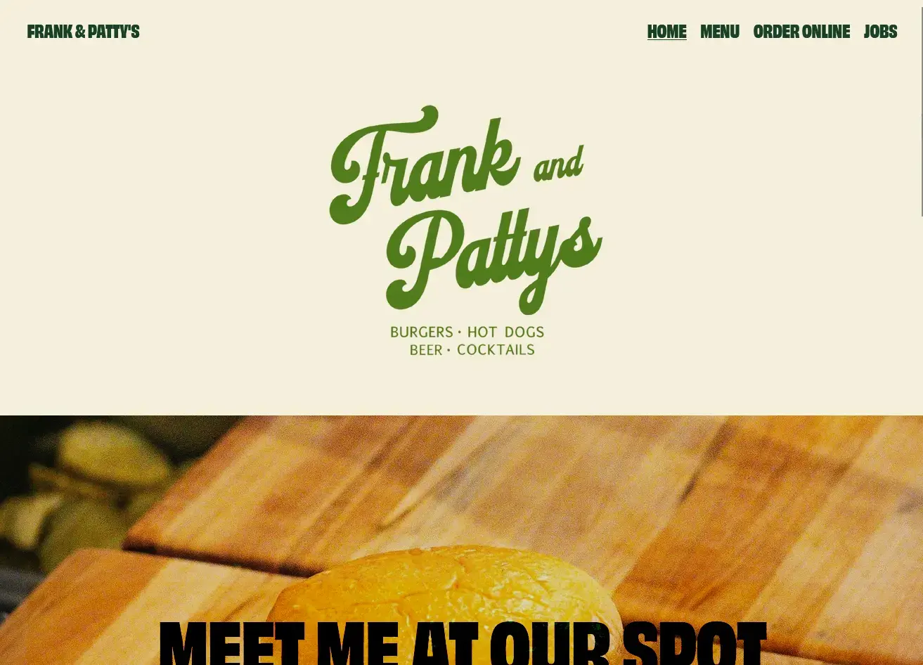 Screenshot of the Current Website